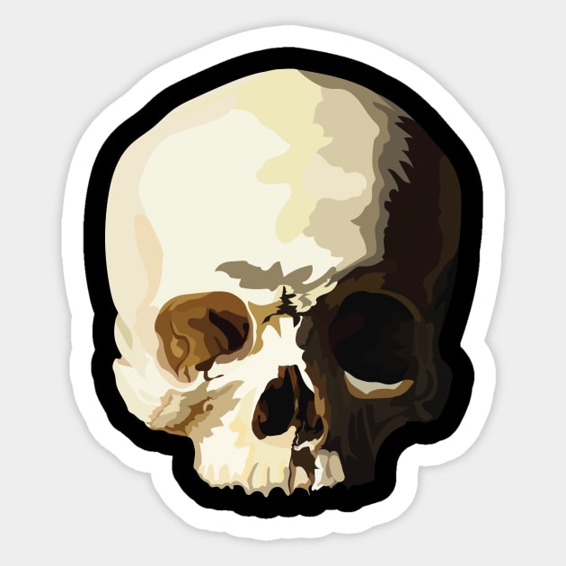 skull Sticker by Evan_Arking